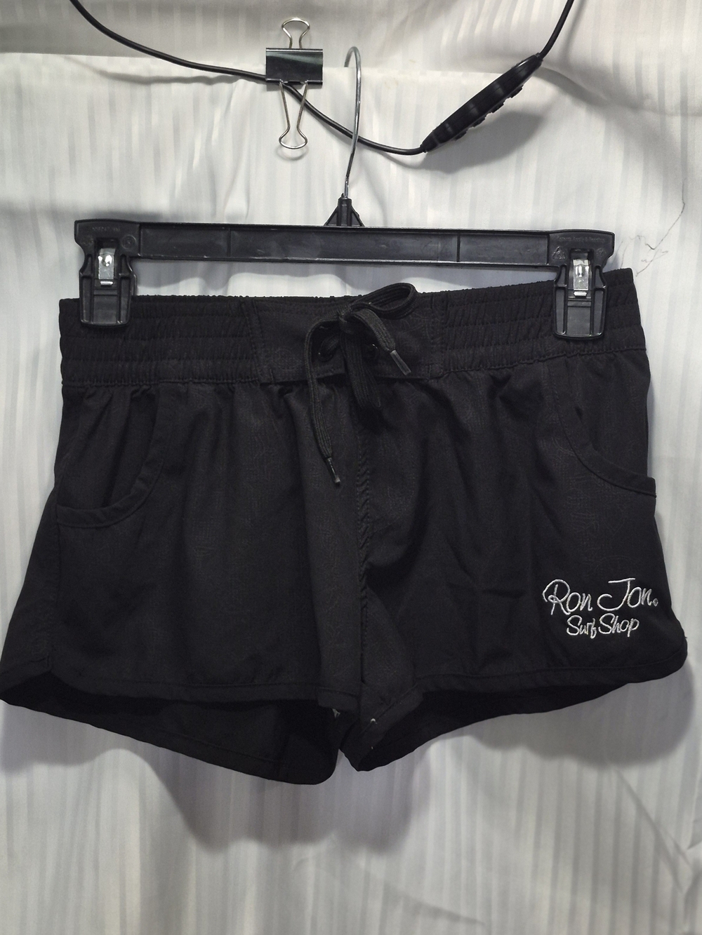 Ron Jon Size Small Black Athletic Drawstring Shorts